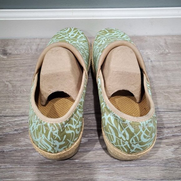 Dansko Women's Victoria Vegan Green Grass Canvas Classic Clogs Sz 41 US 10.5-11 - Picture 4 of 15